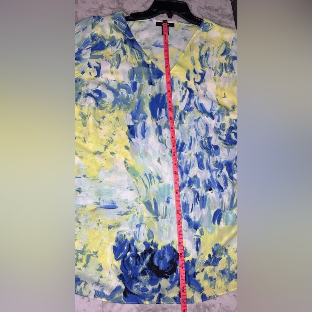 Alfani Women's Blue and Yellow Top size 18 - Picture 5 of 8